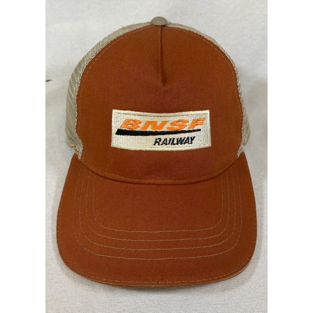 BNSF Railway Soft Mesh Back Adjustable Trucker Hat Cobra Embroidered Logo